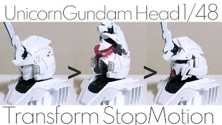 GUNDAM Transform ガンプラ変形 ユニコーンガンダムヘッド [upl. by Adnawahs]