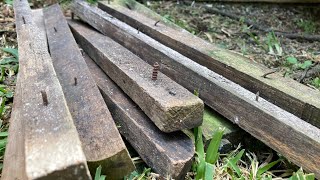 IMPRESIONANTE manera de reutilizar madera vieja usando ensambles Japoneses [upl. by Aikin]