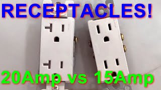 Difference Between 20 amp vs 15 amp Receptacles [upl. by Walford177]