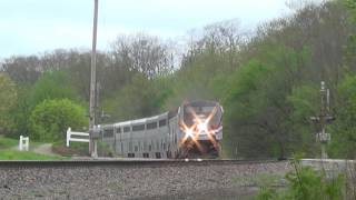 California Zephyr Led by Amtrak 145 at Agency Iowa [upl. by Atinauj]