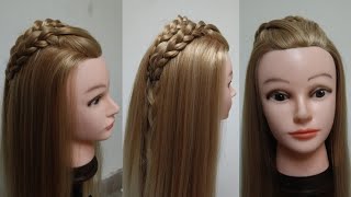 Braid Hairstyle For Wedding amp Party  Open Hairstyle 2024 [upl. by Davida51]