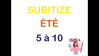 SUBITIZE ÉTÉ  SUBITIZING  5 À 10  MATHÉMATIQUES  MATERNELLE CYCLE 1  LA CLASSE DE MOSCAIA [upl. by Alesram568]