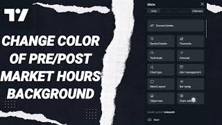 How To Change Color Of PrePost Market Hours Background On TradingView App [upl. by Shaia]