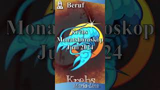 Krebs BERUF 👷‍♀️ Horoskop Juni 2024 [upl. by Gratia]