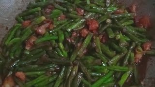 Quick and easy recipe adobong sitaw with oyster sauce  budget recipe for home quarantine [upl. by Newra]