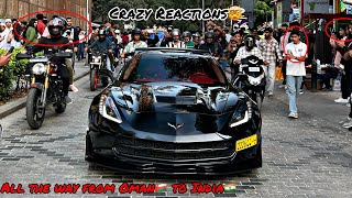 CHEVROLET CORVETTE C7 FROM OMAN  ONLY 1 IN INDIA🇮🇳 ACCELERATION  REACTION [upl. by Gonnella]