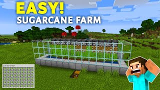 How to make sugarcane farm in Minecraft  Minecraft sugarcane farm [upl. by Moneta]