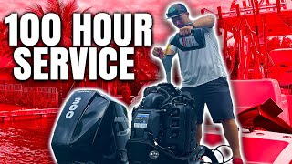 Mercury Verado 300 V8 I 100 Hour Full Outboard Service How To DIY at Home [upl. by Tada98]