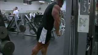 Jay Cutler Triceps Heavy Cable Pushdown [upl. by Eiuqnom883]