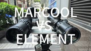 MARCOOL Optics ED lens 525x56 FFP IR zerostop Vs ARKEN EP5，Element Optics Titan [upl. by Eelime]