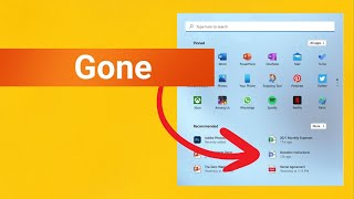 Windows 11 Remove Recommended From Start [upl. by Gorrono]