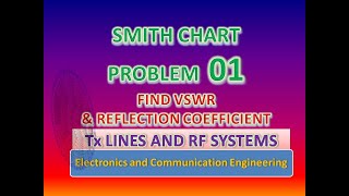 Smith chart problem 01  Find VSWR and Reflection coefficient [upl. by Arondel963]