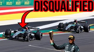 BREAKING NEWS George Russell DISQUALIFIED from Belgian GP Lewis Hamilton declared the winner [upl. by Aihsar]