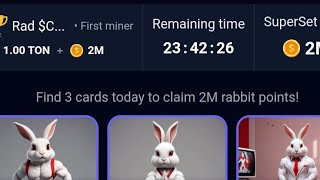 Claim 2M Rabbit Points Find 3 Cards Today  Rabbit Points Reward [upl. by Oremo]