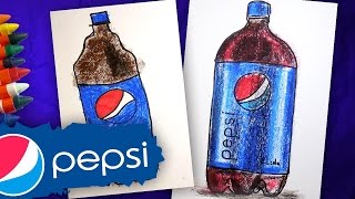 How to draw a bottle of Pepsi [upl. by Materse]