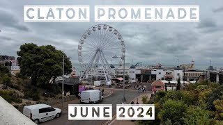 Clacton Promenade And Seaside Walk  Clacton Essex East England UK  June 2024 [upl. by Atnoid]