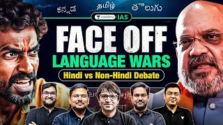 Language Wars Hindi as India’s National Language  Hindi vs NonHindi Debate  Face Off [upl. by Muire]