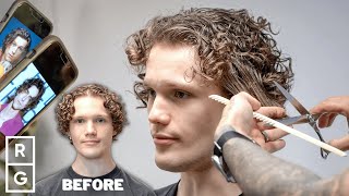 Medium Length Curly HAIRCUT Like Timothee Chalamet amp Tom Holland [upl. by Spratt587]