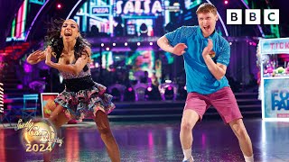 Jamie Borthwick amp Michelle Tsiakkas Salsa to Danza Kuduro by Don Omar amp Lucenzo ✨ BBC Strictly 2024 [upl. by Ahsen]