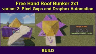 2x1 Freehand Roof Bunker variant 2 pixel gap and drop box automation [upl. by Monahan652]