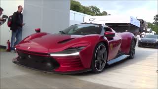 Stunning Ferrari Daytona SP3 Sound at Goodwood FOS 2023 [upl. by Pattani]