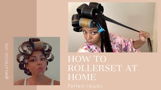 How to Rollerset at home PERFECT RESULTS [upl. by Garnes]