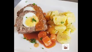 Gefüllter faschierter Braten Osterbraten Falscher Hase Hackbraten Meatloaf [upl. by Durrej30]