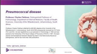 Pneumococcal Disease Prof Charles Feldman [upl. by Aram783]