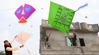 Plasticbag Kite Make in Rain  Kite Flying [upl. by Assiralc]