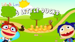 Five little ducks song with lyrics  nursery rhymes animal songs for children with lyrics [upl. by Englebert521]