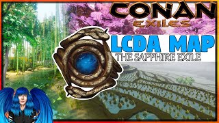 COOL CUSTOM MAP IT EVEN HAS HIPPOS LCDA Map  The sapphire exile  Conan Exiles [upl. by Annabal952]