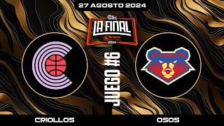 Criollos de Caguas vs Osos de Manatí  Juego 6  La Final Brava  BSN2024 [upl. by Ahsenauj]