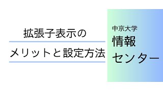 拡張子表示のメリットと設定方法 [upl. by Marybella]