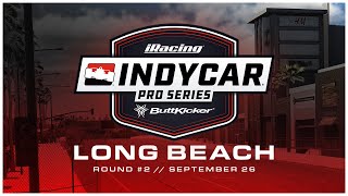 INDYCAR Buttkicker iRacing Pro Series  Round 2  Long Beach Street Circuit [upl. by Ennayk]