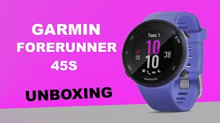 Garmin Forerunner 45s Iris Unboxing HD 0100215611 [upl. by Sirromaj]