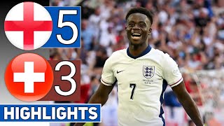 England vs Switzerland 53  All Goals amp Extended Highlights 2024 [upl. by Hance]