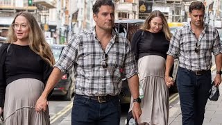 Natalie Viscuso Shows Off Her Baby Bump In London [upl. by Adnolat]