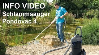 Schlammsauger Oase Pondovac 4 Teichsauger  Video Teichreiniger für Gartenteich und Schwimmteich [upl. by Nami]