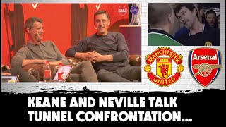 Keane and Neville  Tunnel incident with Arsenal bullies revisited  MUFC [upl. by Ykcul]