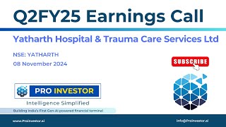 Yatharth Hospitals  Q2FY25  Earnings Conference Call  earningcall concall yatharthhospital [upl. by Charters]