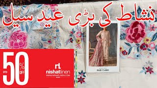 Nishat Linen Sale Today  nishat linen Biggest Eid Sale 50 off 2024 [upl. by Aloysia]