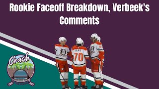 Rookie Faceoff Breakdown Verbeeks Comments [upl. by Ermin]