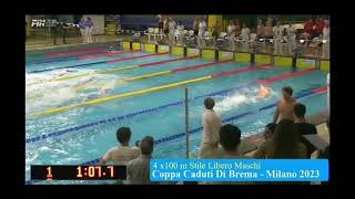 23122023 Milano Staffetta 4X100 Stile Bori  Messina  Brambillaschi  Caserta [upl. by Elma]