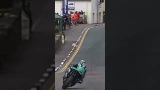 Josh Brookes huge moment in Kirk Michael Isle of Man TT 2024 tt24 iomtt close call [upl. by Ronen]