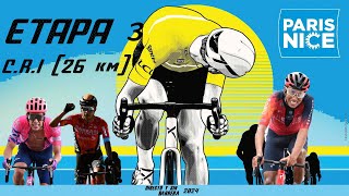 🔴 EN VIVO PARIS  NIZA 2024  ETAPA 3  CRI 177 KM [upl. by Eibrab654]