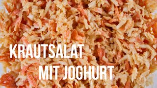 Krautsalat mit Joghurt soße  Coleslaw  Stop motion video [upl. by Vasya]