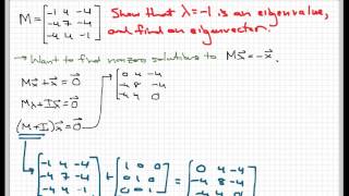 Eigenvectors of a 3x3 matrix [upl. by Seibold]