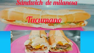 sándwich de milanesa tucumano paso a paso [upl. by Kcirdnek]