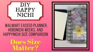 FauxbonichiExceed Hobonichi Weeks amp HappyNichi Planner Size Review [upl. by Enicar]