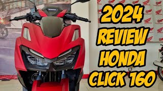 2024 Honda Click 160 Matted Red Review amp Price Update [upl. by Ahsuatan]